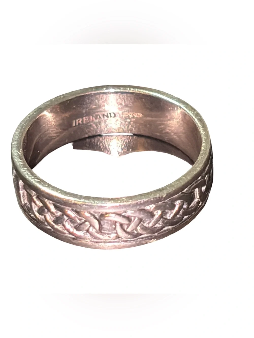 Vintage Sterling Silver Embossed Claddagh Ring for Men